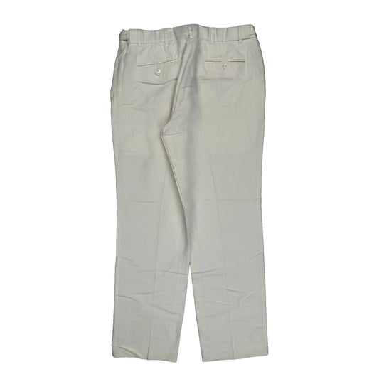 Polo By Ralph Lauren Fine Tailoring Trousers - 33W 32L White Cotton