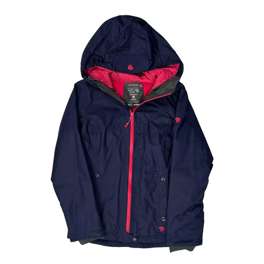 Vintage Mountain Hard Wear Hiking Waterproof Jacket - Medium Navy Nylon