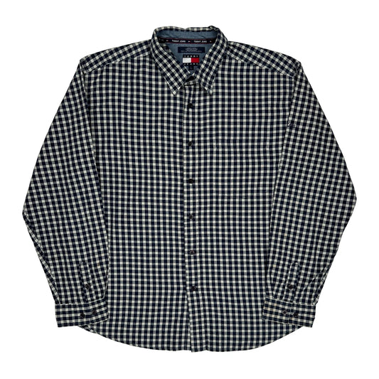Tommy Jeans Checked Shirt - Large Navy Cotton