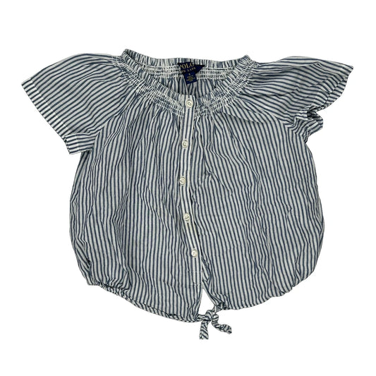 Age 5 Polo By Ralph Lauren Striped Shirt - Small Blue Cotton