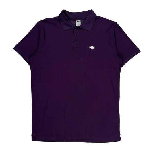 Helly Hansen Polo Shirt - Large Purple Cotton