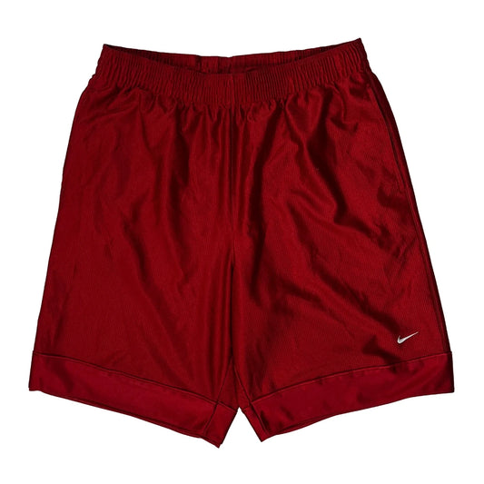 Vintage Nike Baggy Sport Shorts - Large Red Polyester