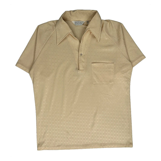 70S Lilly Dache Polo Shirt - Medium Beige Polyester