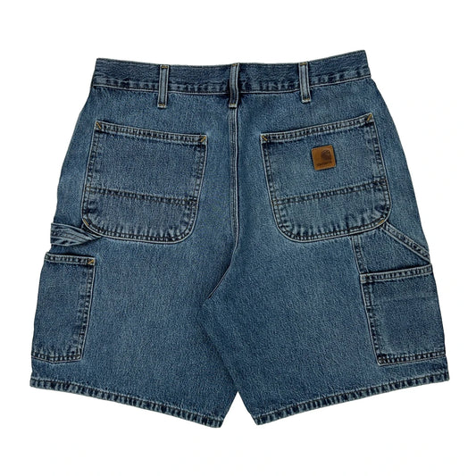 Carhartt Carpenter Shorts - 31W 8L Blue Cotton