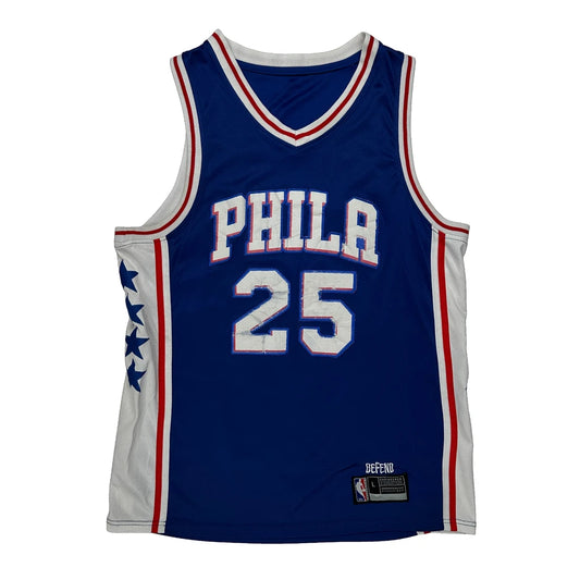 Philadelphia 76Ers Nba Simmons Jersey - Large Blue Polyester