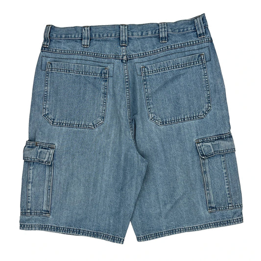 Wrangler Cargo Shorts - 34W 10L Blue Denim