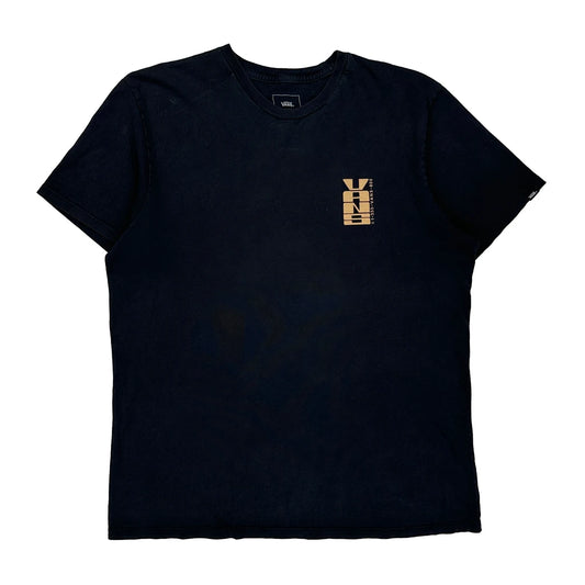 Everyday Vacay Vans Graphic T-Shirt - Large Black Cotton