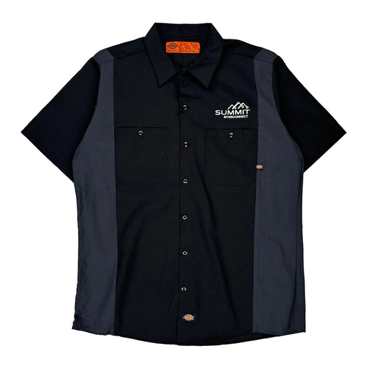 Summit Interconnect Dickies Short Sleeve Shirt - Large Black Cotton