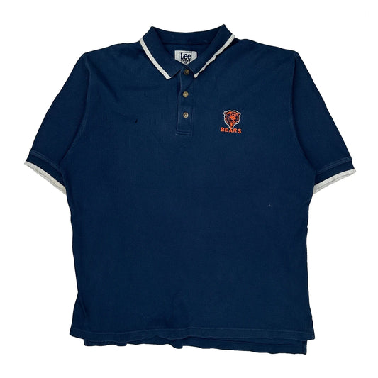 Bears Lee Sport Graphic Polo Shirt - Large Blue Cotton