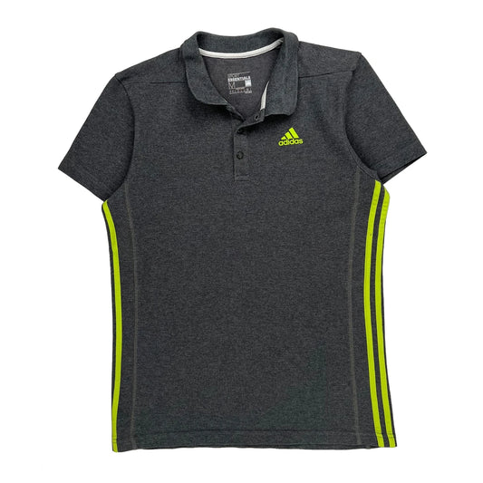 Adidas Polo Shirt - Medium Grey Polyester