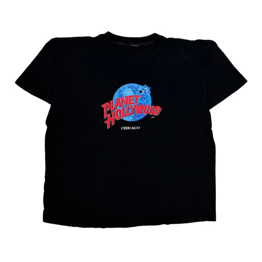 Vintage Chicago Planet Hollywood Single Stitch T-Shirt - XL Black Cotton