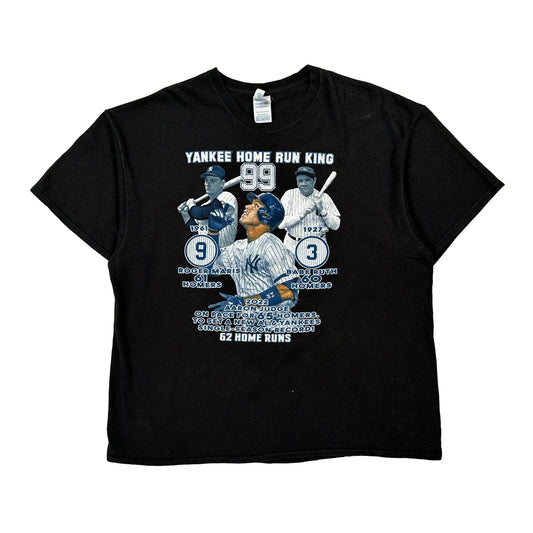 Yankee Home Run King Delta Mlb T-Shirt - 2XL Black Cotton