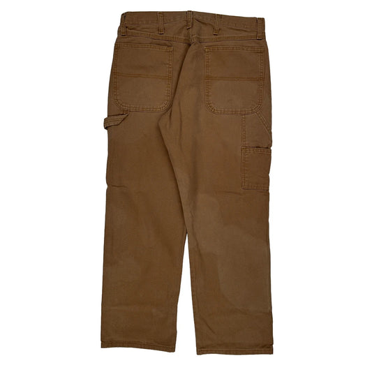 Wrangler Carpenter Trousers - 32W 29L Brown Cotton