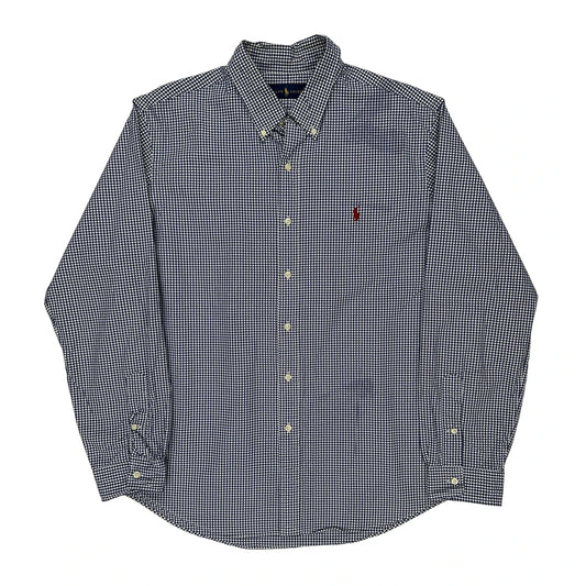 Ralph Lauren Checked Shirt - XL Blue Cotton