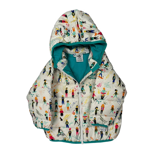 Vintage Age 18-24 Months Adidas Graphic Puffer - 2XS Multicoloured Polyester