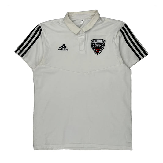 Dc United Adidas Football Shirt - Large White Polyester