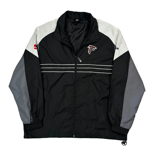 Vintage Nfl Team Apparel Reebok Windbreaker - XL Black Polyester