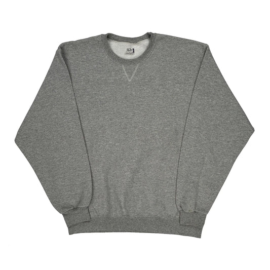 Blank Fruit Of The Loom Sweatshirt - Large Grey Cotton