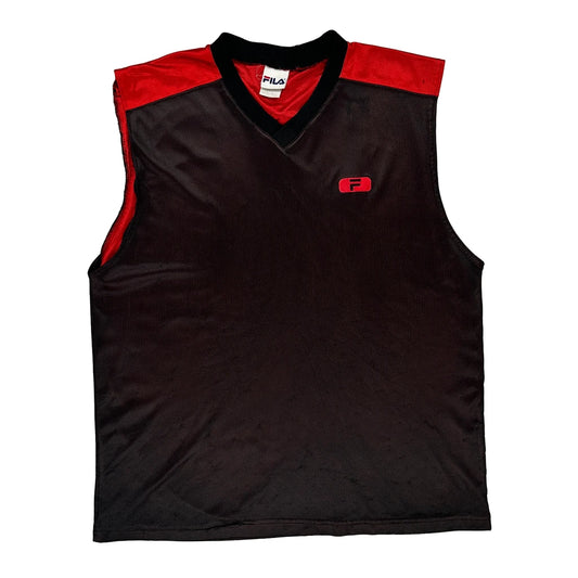 Made In Usa Fila Jersey - XL Black Polyester