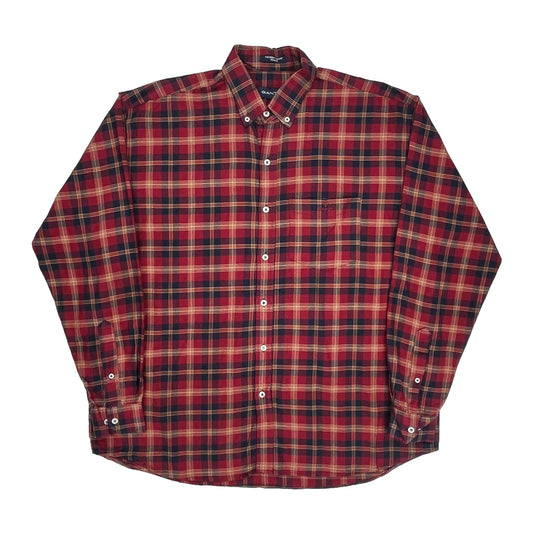 Gant Checked Shirt - 2XL Red Cotton
