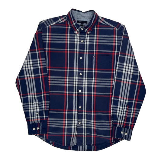 Tommy Hilfiger Checked Shirt - Large Blue Cotton