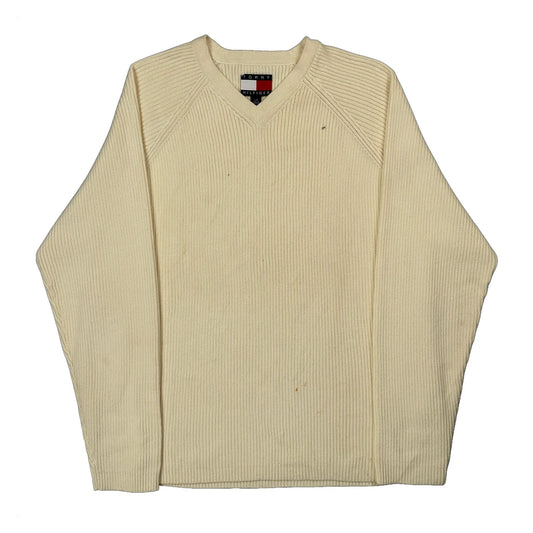 Tommy Hilfiger Jumper - Large Cream Cotton
