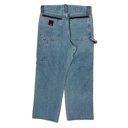 Wrangler Carpenter Jeans - 32W 30L Light Wash Denim