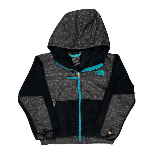 Vintage Age 5 The North Face Graphic Fleece Jacket - 2XS Black Polyester