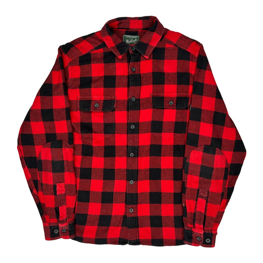 Woolrich Checked Flannel Shirt - Large Red Wool