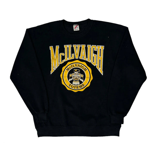 Mcilvaigh Totems Russell Athletic College Sweatshirt - XL Black Cotton Blend