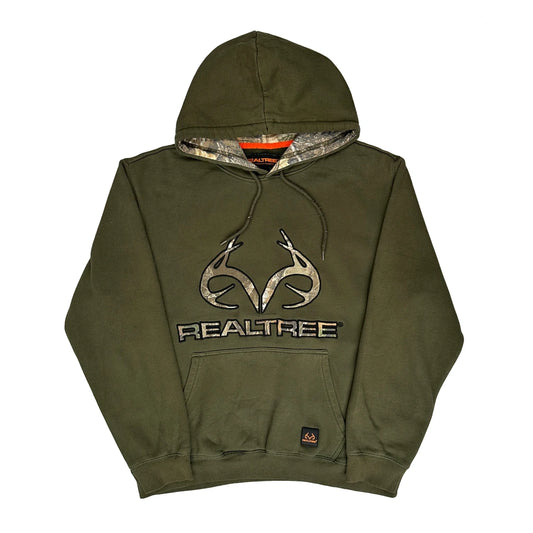 Realtree Camo Hoodie - Large Green Cotton Blend