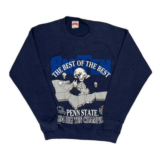 Penn State 1994 Big Ten Champions Nutmeg Graphic Sweatshirt - Large Navy Cotton