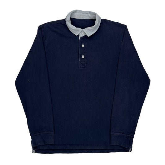Unbranded Rugby Shirt - Large Blue Cotton