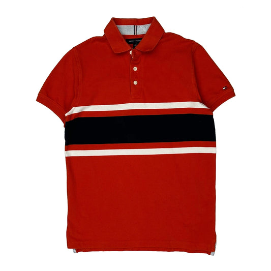 Vintage Tommy Hilfiger Slim Fit Polo Shirt - Small Red Cotton