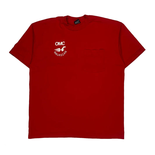 Omc Waukegan Fruit Of The Loom Single Stitch T-Shirt - XL Red Cotton Blend