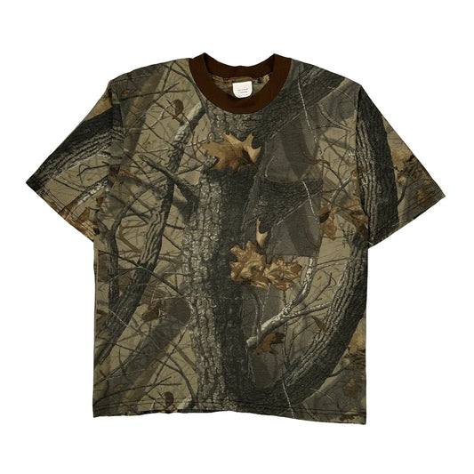 Unbranded Camo Ringer T-Shirt - Large Camo Cotton