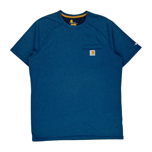 Carhartt T-Shirt - Large Blue Cotton