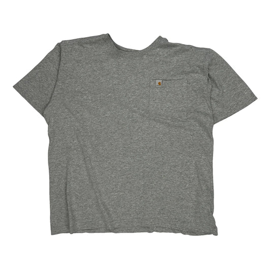 Carhartt T-Shirt - Large Grey Cotton Blend