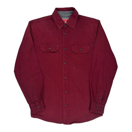 Wrangler Shirt - Small Burgundy Cotton