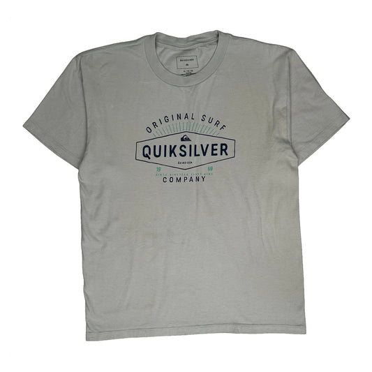 Quiksilver Graphic T-Shirt - XL Grey Cotton