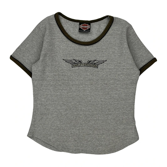 Daytona Beach, Fl Harley Davidson Graphic T-Shirt - Medium Grey Cotton Blend