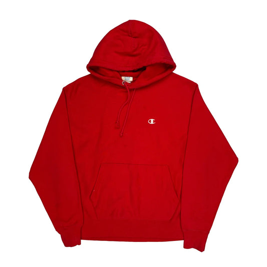 Reverse Weave Champion Hoodie - Large Red Cotton