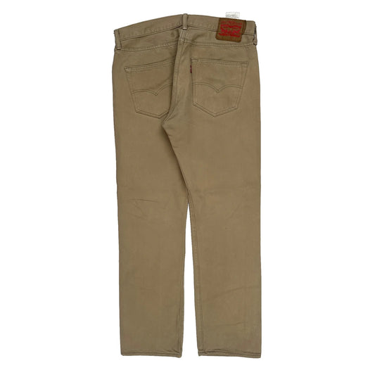 501 Levis Jeans - 34W 30L Beige Cotton