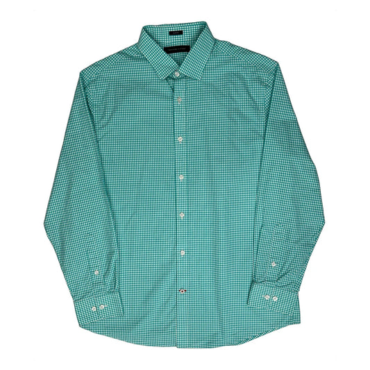 Tommy Hilfiger Checked Shirt - Large Green Cotton