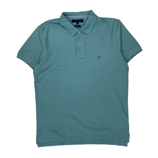 Tommy Hilfiger Polo Shirt - Medium Blue Cotton