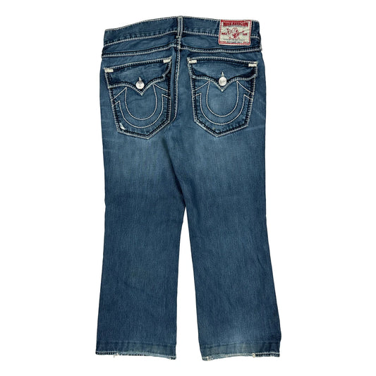 Vintage True Religion Boot Cut Jeans - 35W 29L Blue Cotton