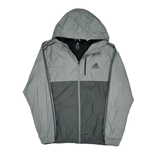 Adidas Windbreaker - Large Grey Polyester