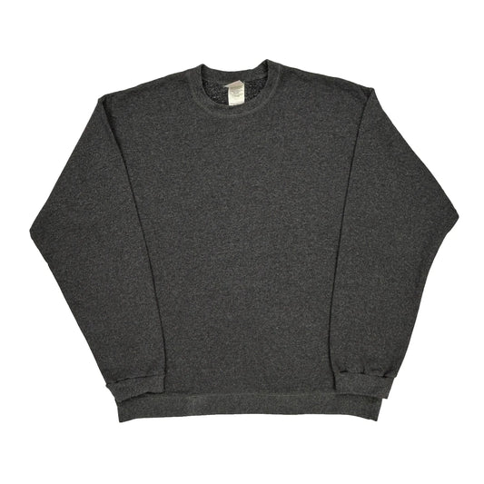 Blank Hanes Sweatshirt - Medium Grey Cotton Blend