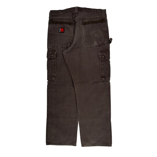 Wrangler Carpenter Trousers - 32W 30L Brown Cotton