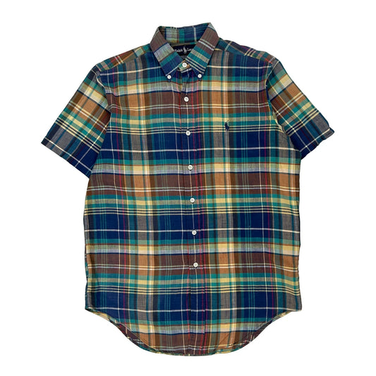 Ralph Lauren Checked Short Sleeve Shirt - Medium Multicoloured Cotton